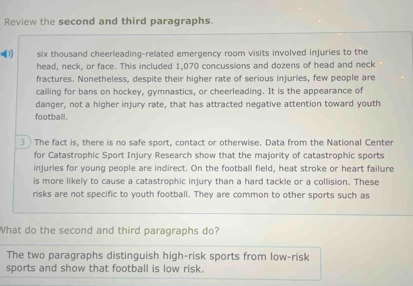 review the second and third paragraphs. six thousand cheerleading - rel…