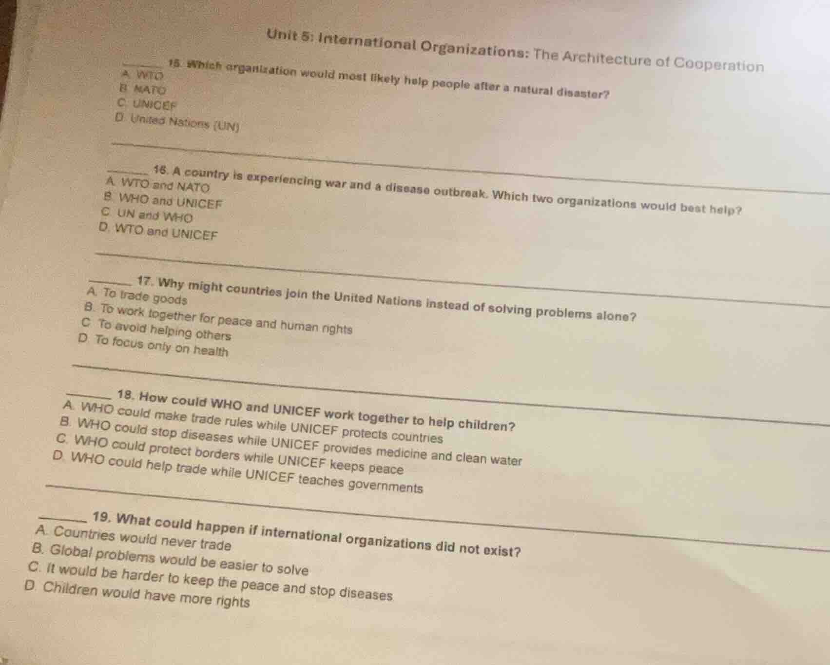 unit 5: international organizations: the architecture of cooperation 15…