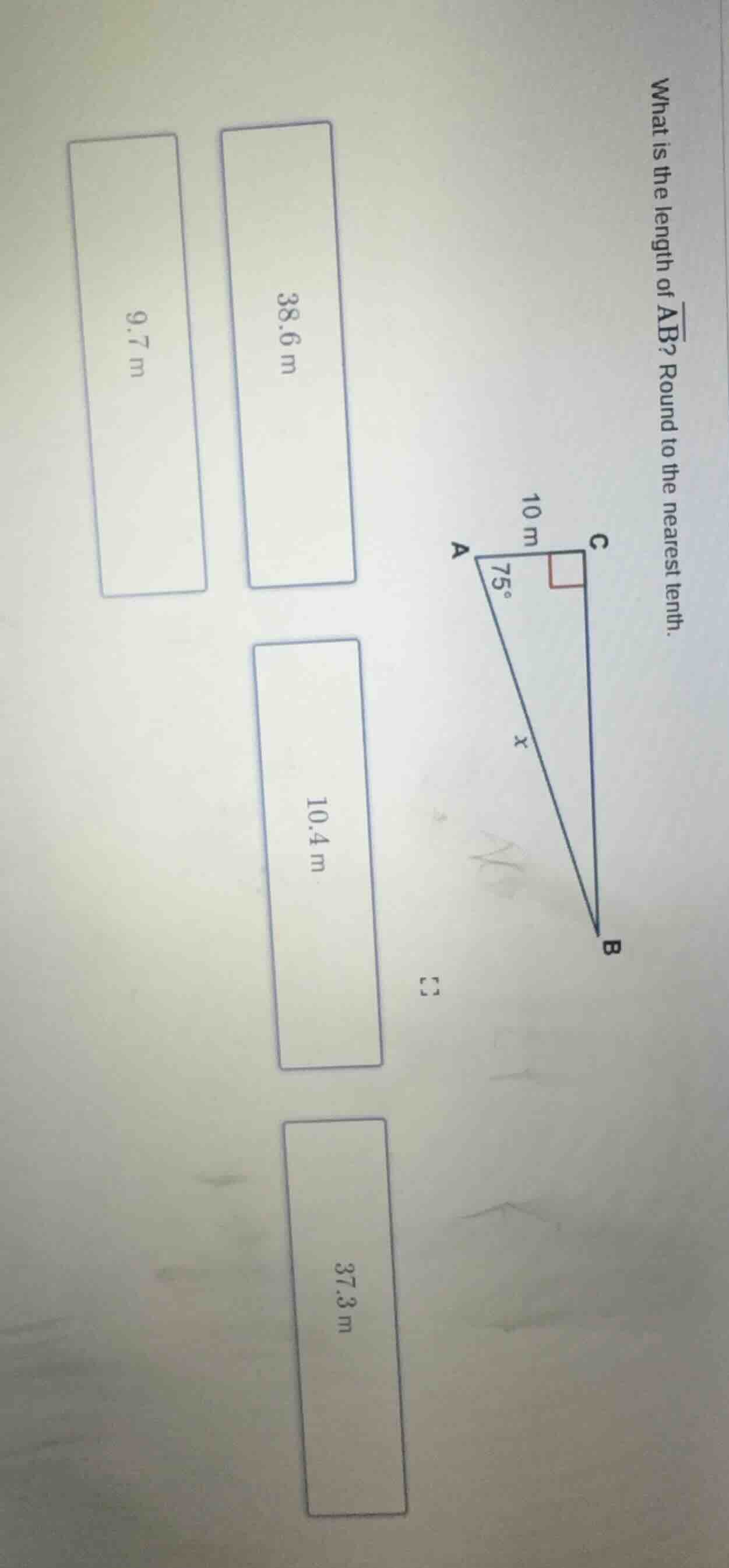 what is the length of \\(\\overline{ab}\\)? round to the nearest tenth.…