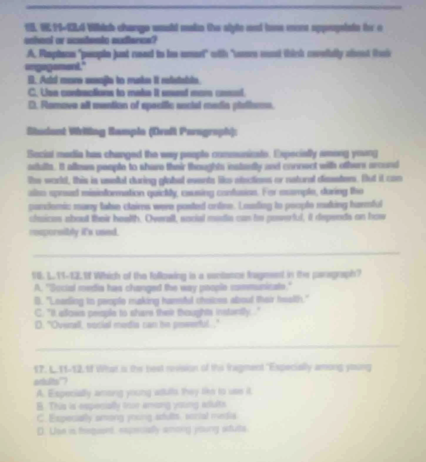 15. w.11-12.4 which change would make the style and tone more appropria…