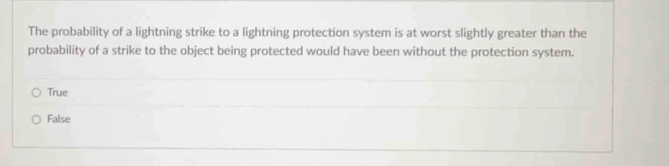 the probability of a lightning strike to a lightning protection system …