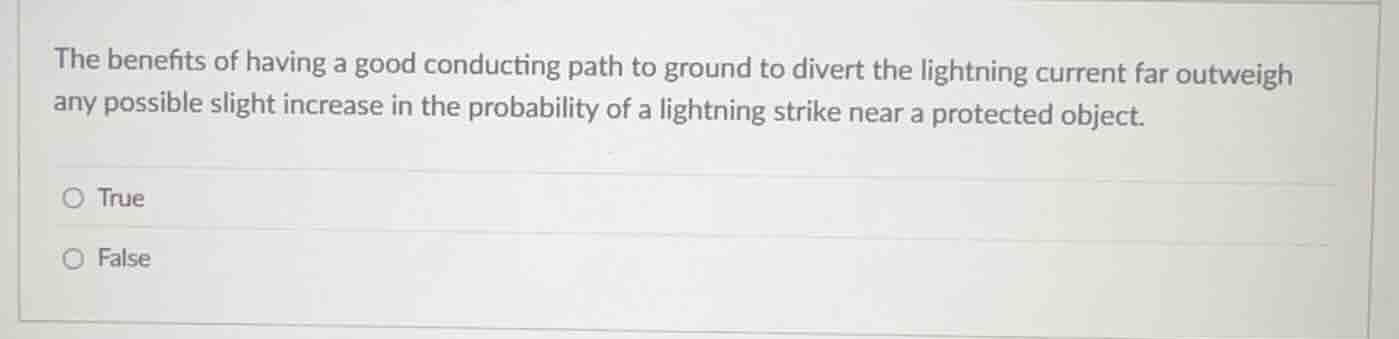 the benefits of having a good conducting path to ground to divert the l…