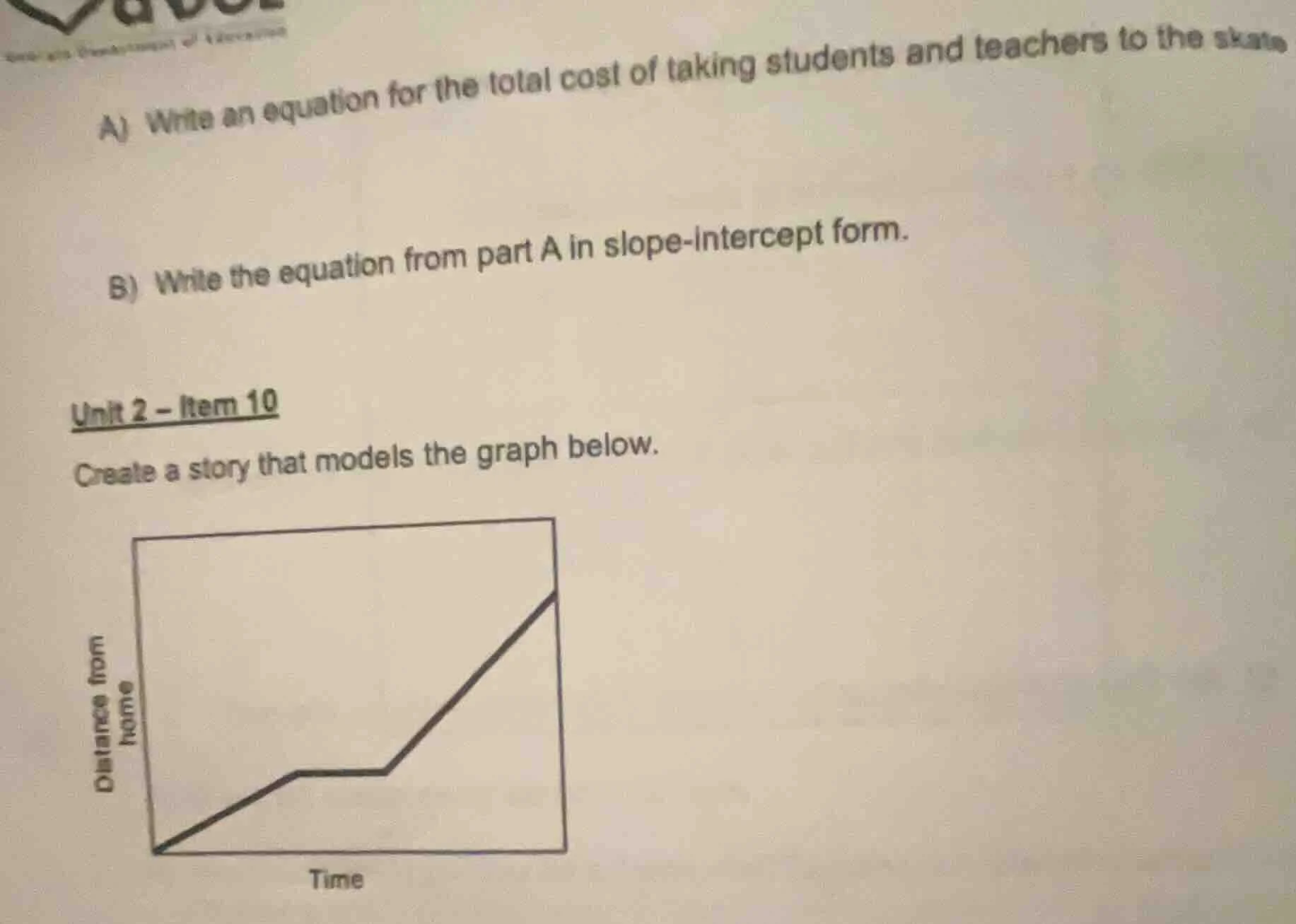 a) write an equation for the total cost of taking students and teachers…