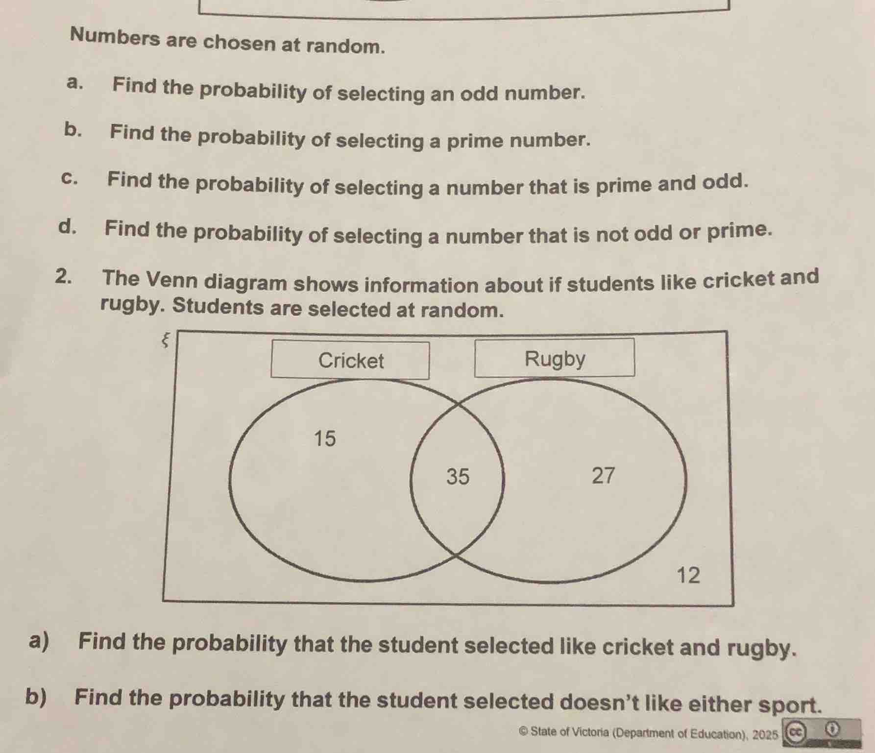 numbers are chosen at random. a. find the probability of selecting an o…