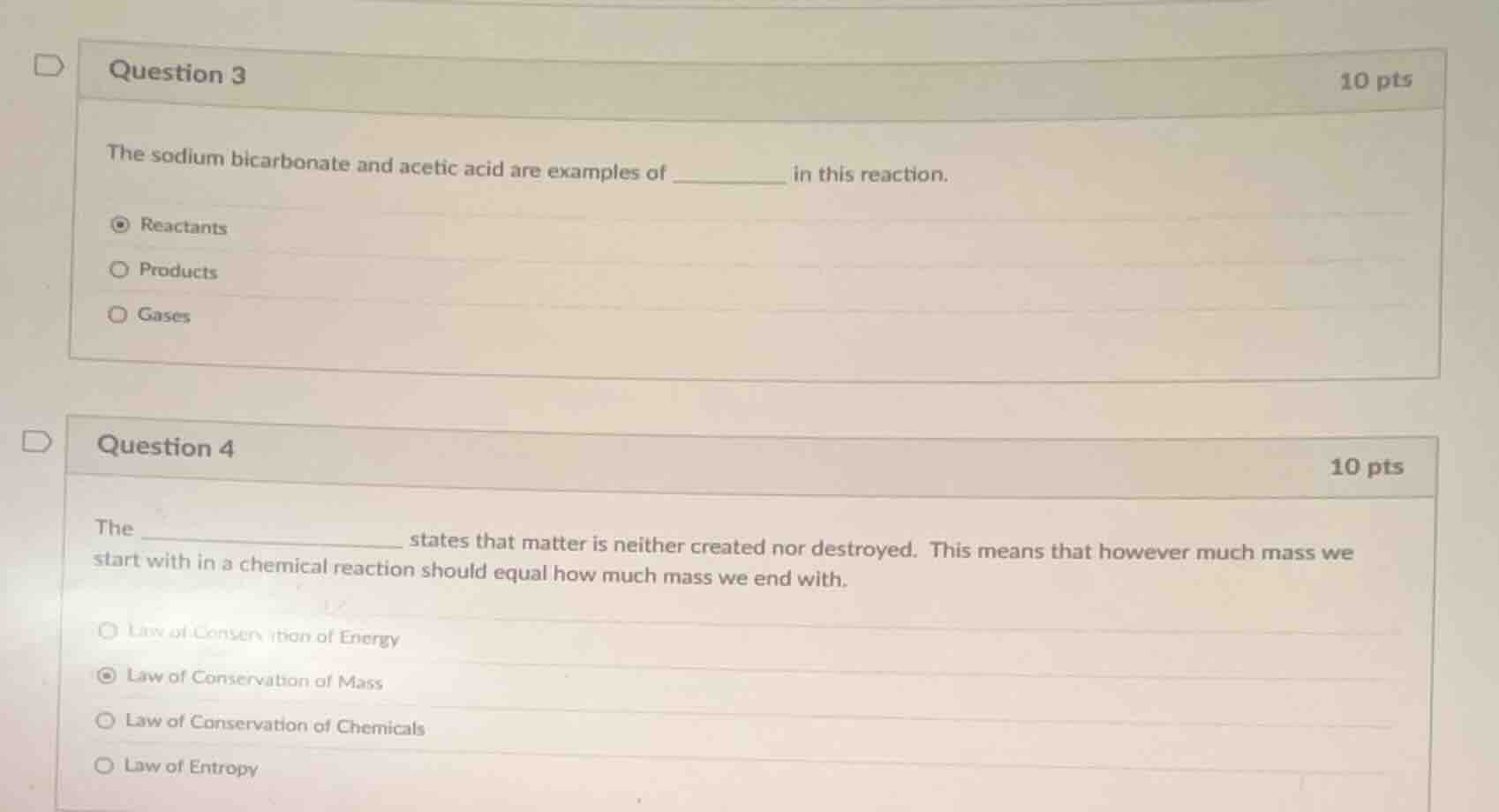question 3 10 pts the sodium bicarbonate and acetic acid are examples o…