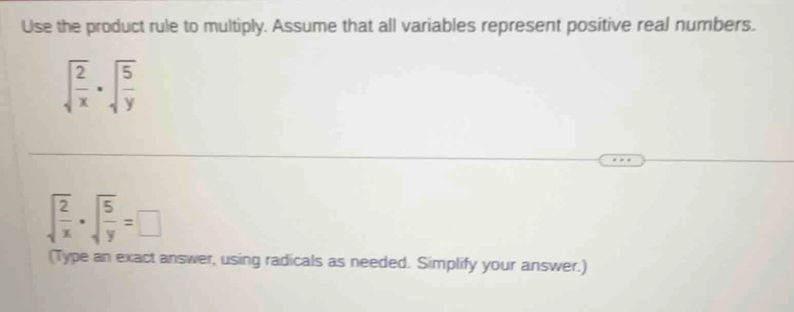 use the product rule to multiply. assume that all variables represent p…