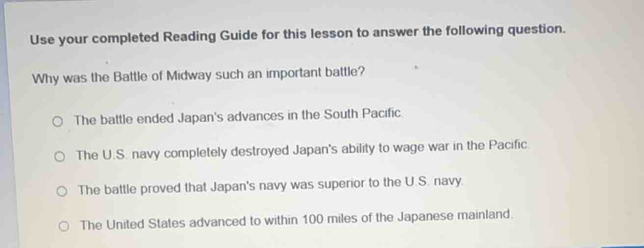 use your completed reading guide for this lesson to answer the followin…