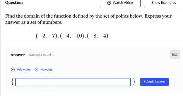 question watch video show examples find the domain of the function defi…