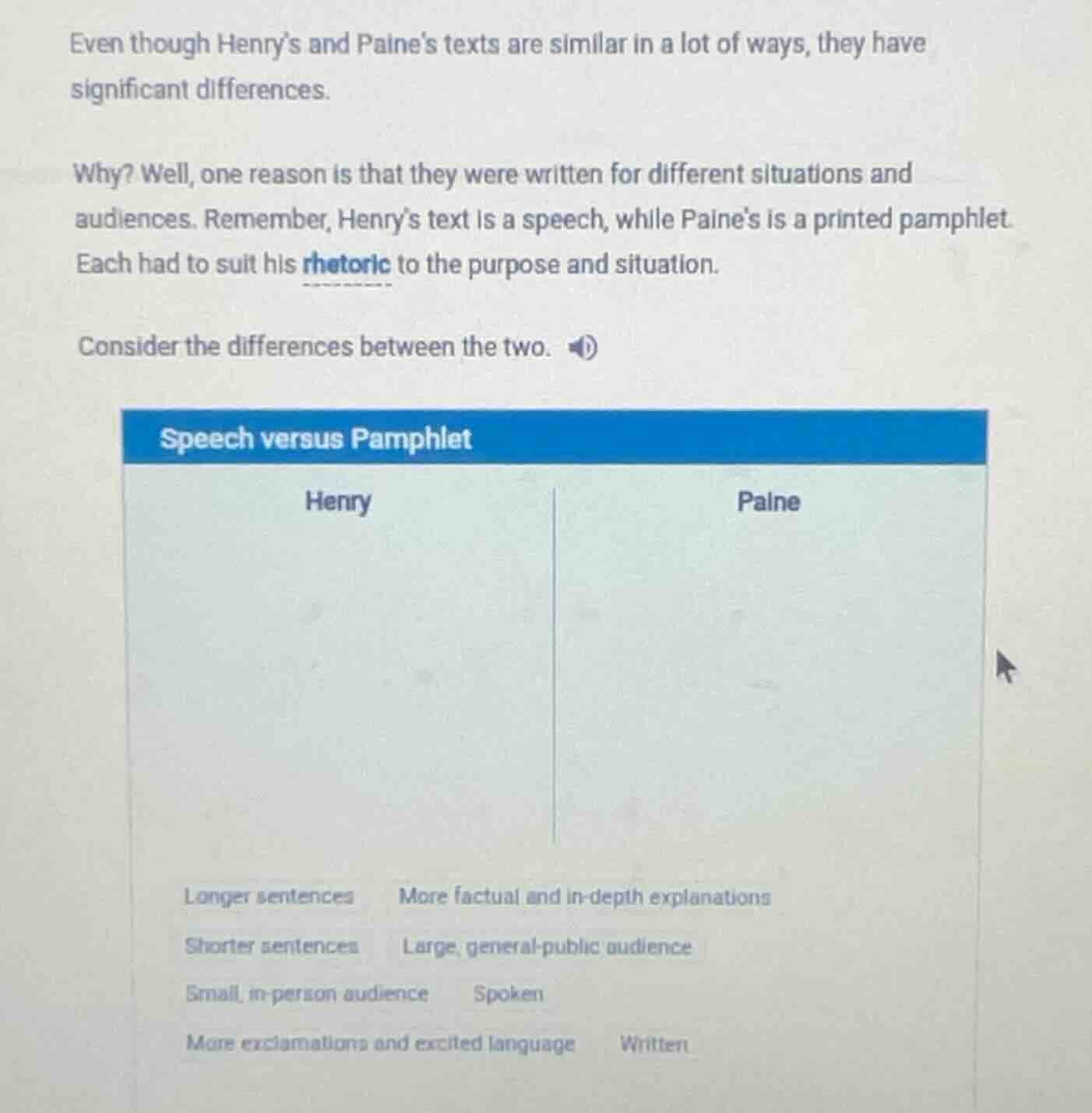 even though henry’s and paine’s texts are similar in a lot of ways, the…
