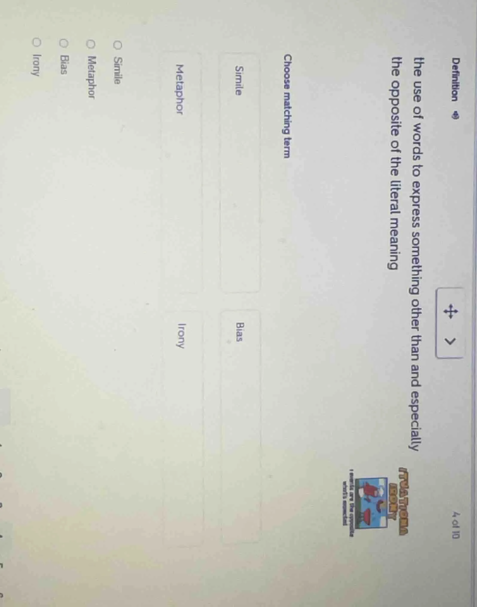 definition the use of words to express something other than and especia…