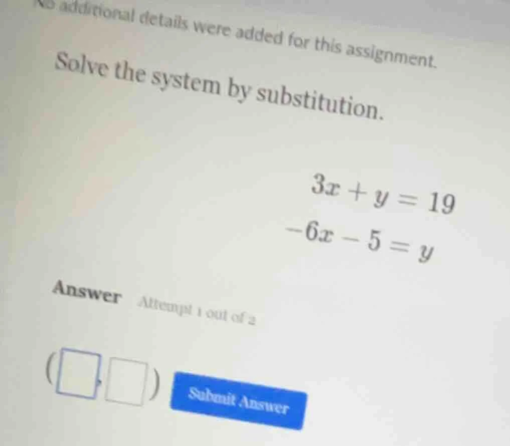 no additional details were added for this assignment. solve the system …