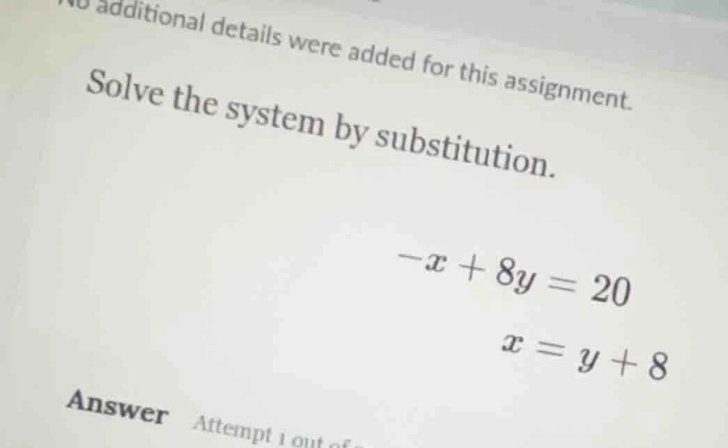 no additional details were added for this assignment. solve the system …