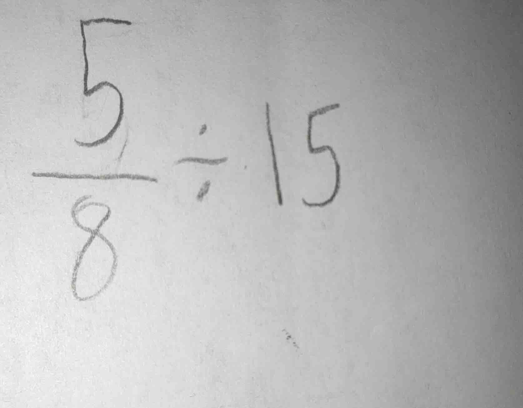 $\\frac{5}{8} \\div 15$