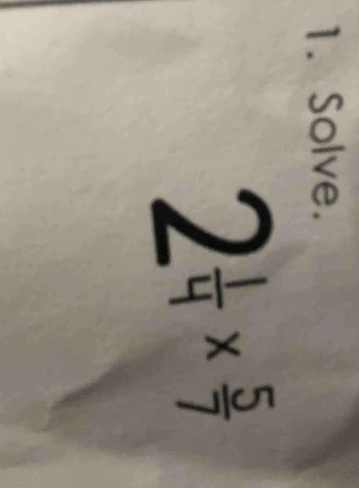 1. solve. $2\\frac{1}{4} \\times \\frac{5}{7}$