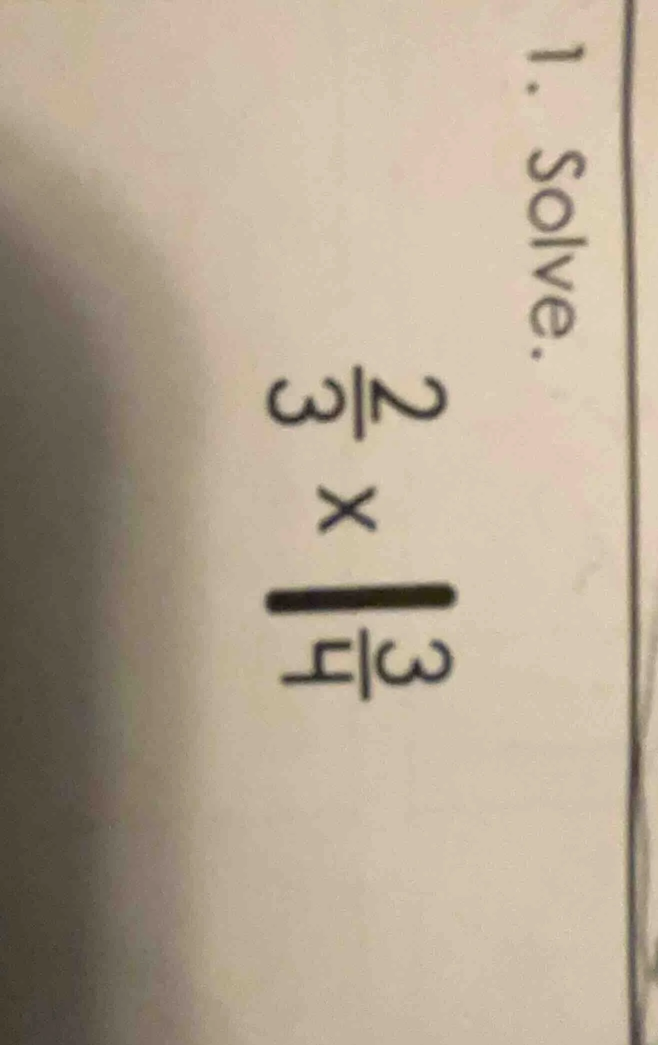 1. solve $\frac{2}{3} \\times \frac{3}{5}$