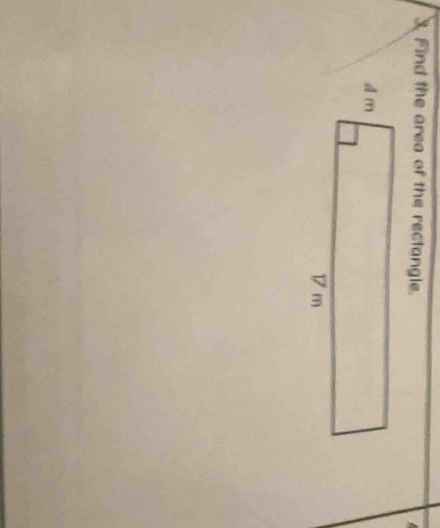 find the area of the rectangle. (there is a rectangle with one side lab…
