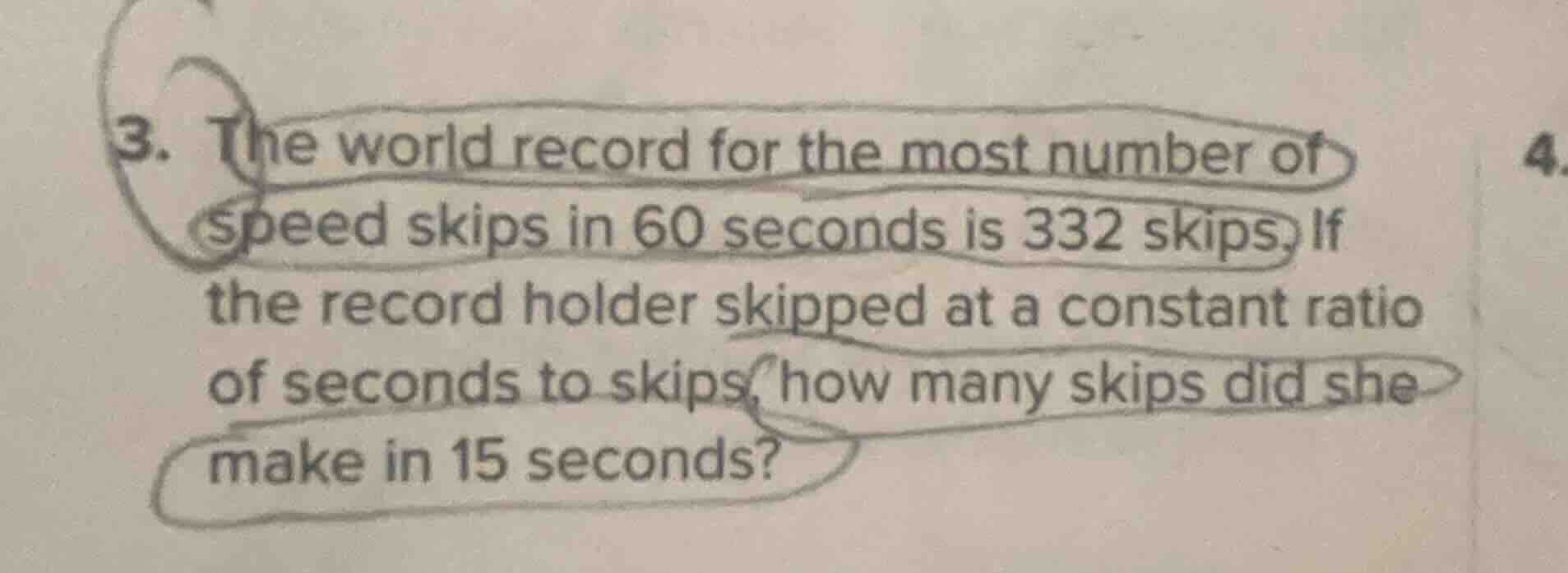 3. the world record for the most number of speed skips in 60 seconds is…