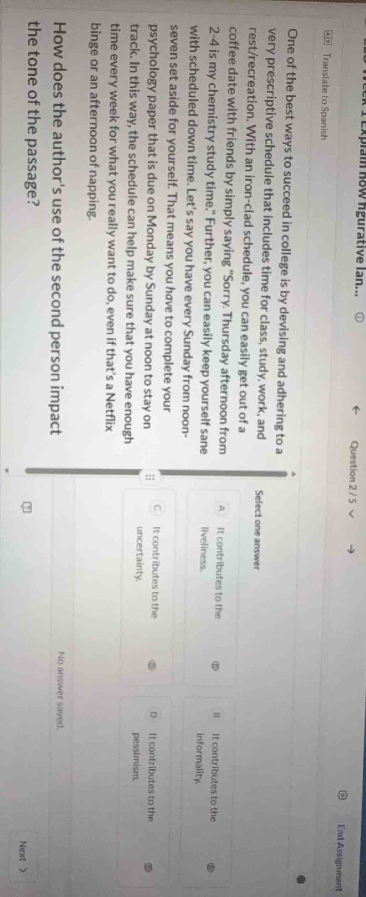 one of the best ways to succeed in college is by devising and adhering …