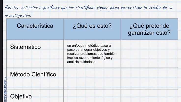 existen criterios específicos que los científicos siguen para garantiza…