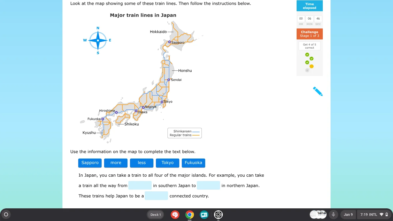 look at the map showing some of these train lines. then follow the inst…