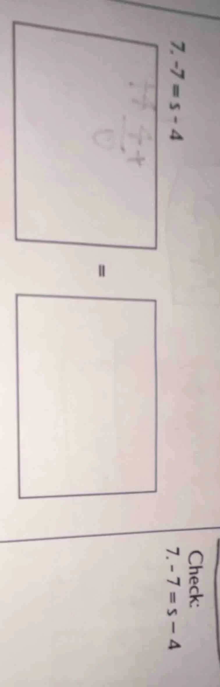 7 - 7 = s - 4