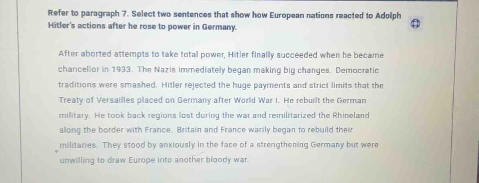 refer to paragraph 7. select two sentences that show how european natio…