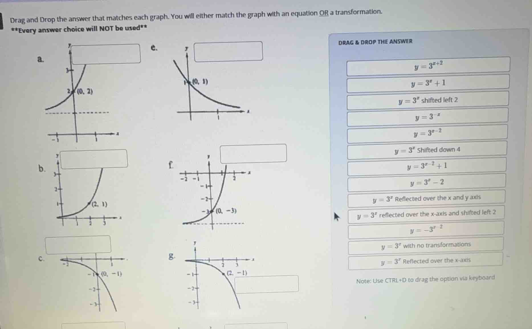 drag and drop the answer that matches each graph. you will either match…