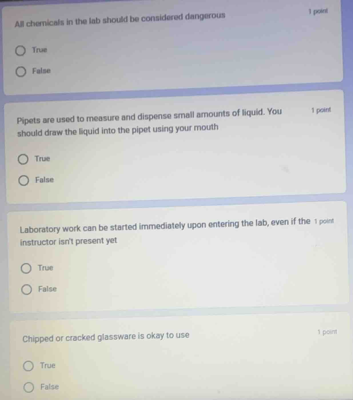 all chemicals in the lab should be considered dangerous true false pipe…