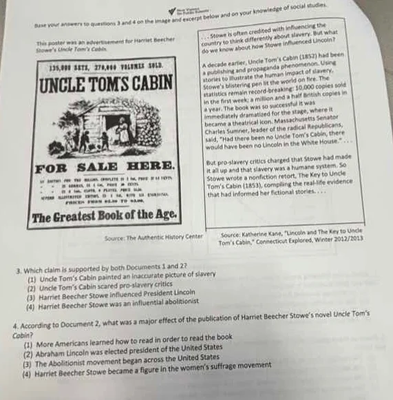 base your answers to questions 3 and 4 on the image and excerpt below a…