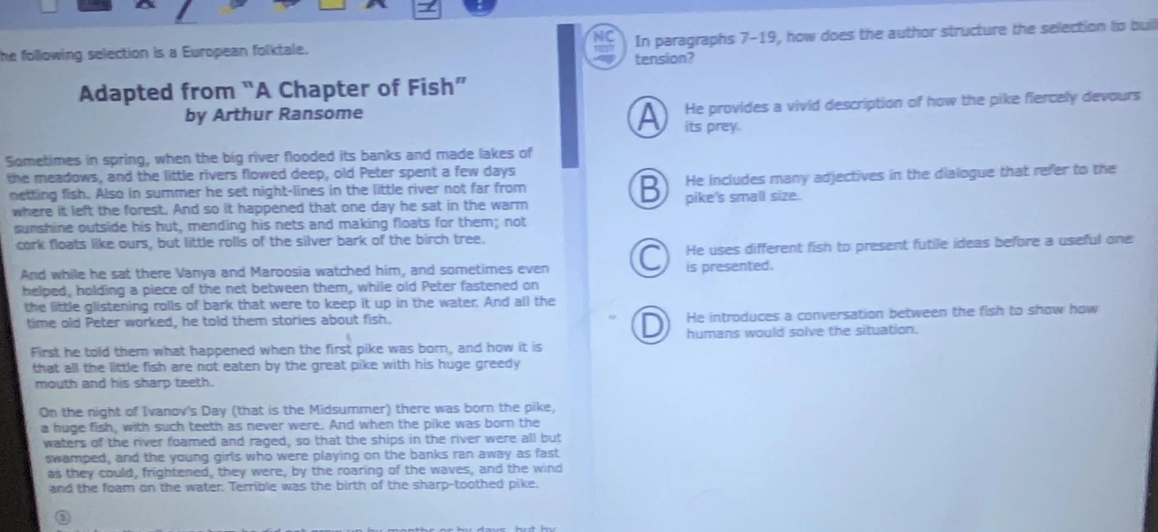 the following selection is a european folktale. adapted from \a chapter…