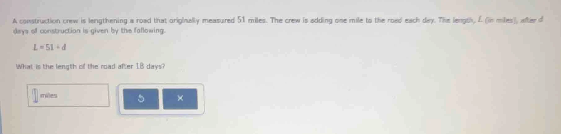a construction crew is lengthening a road that originally measured 51 m…