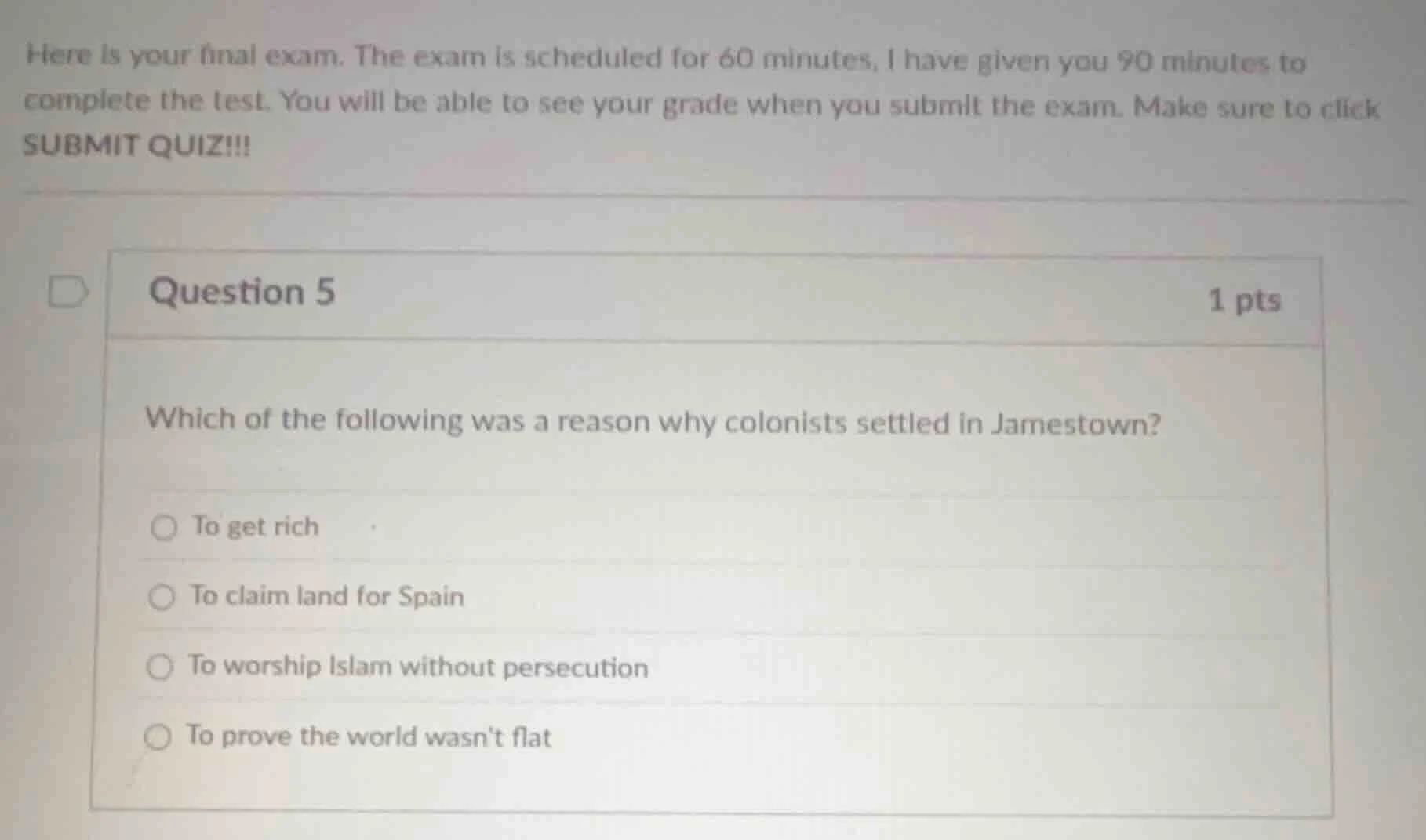 here is your final exam. the exam is scheduled for 60 minutes, i have g…