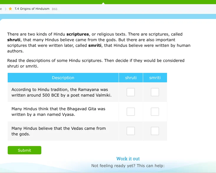 there are two kinds of hindu scriptures, or religious texts. there are …