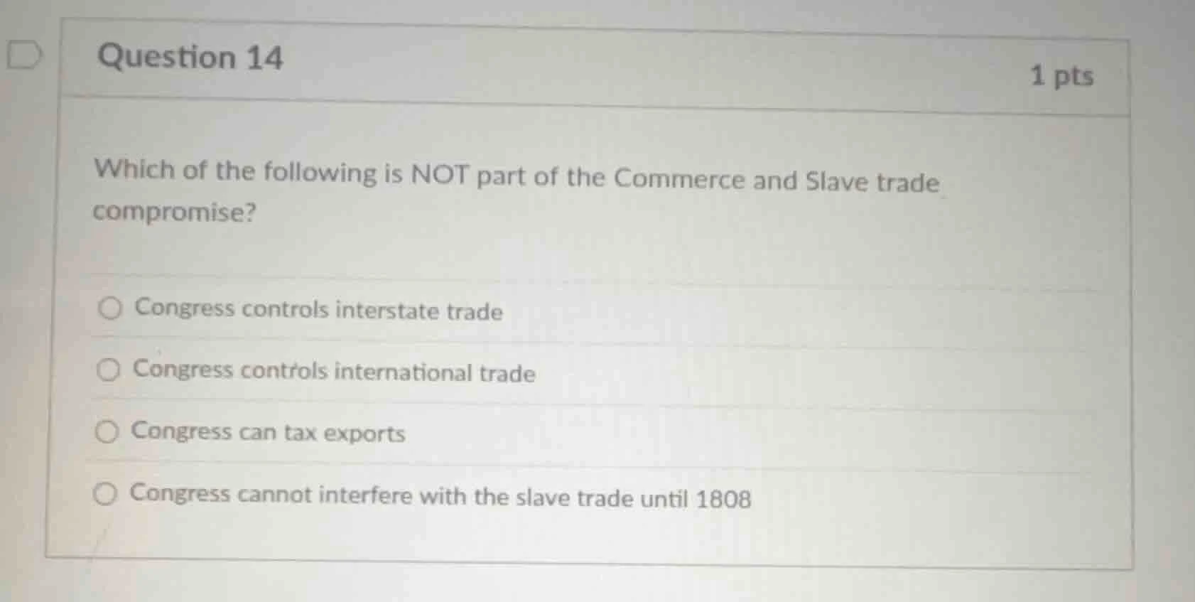 question 14 1 pts which of the following is not part of the commerce an…