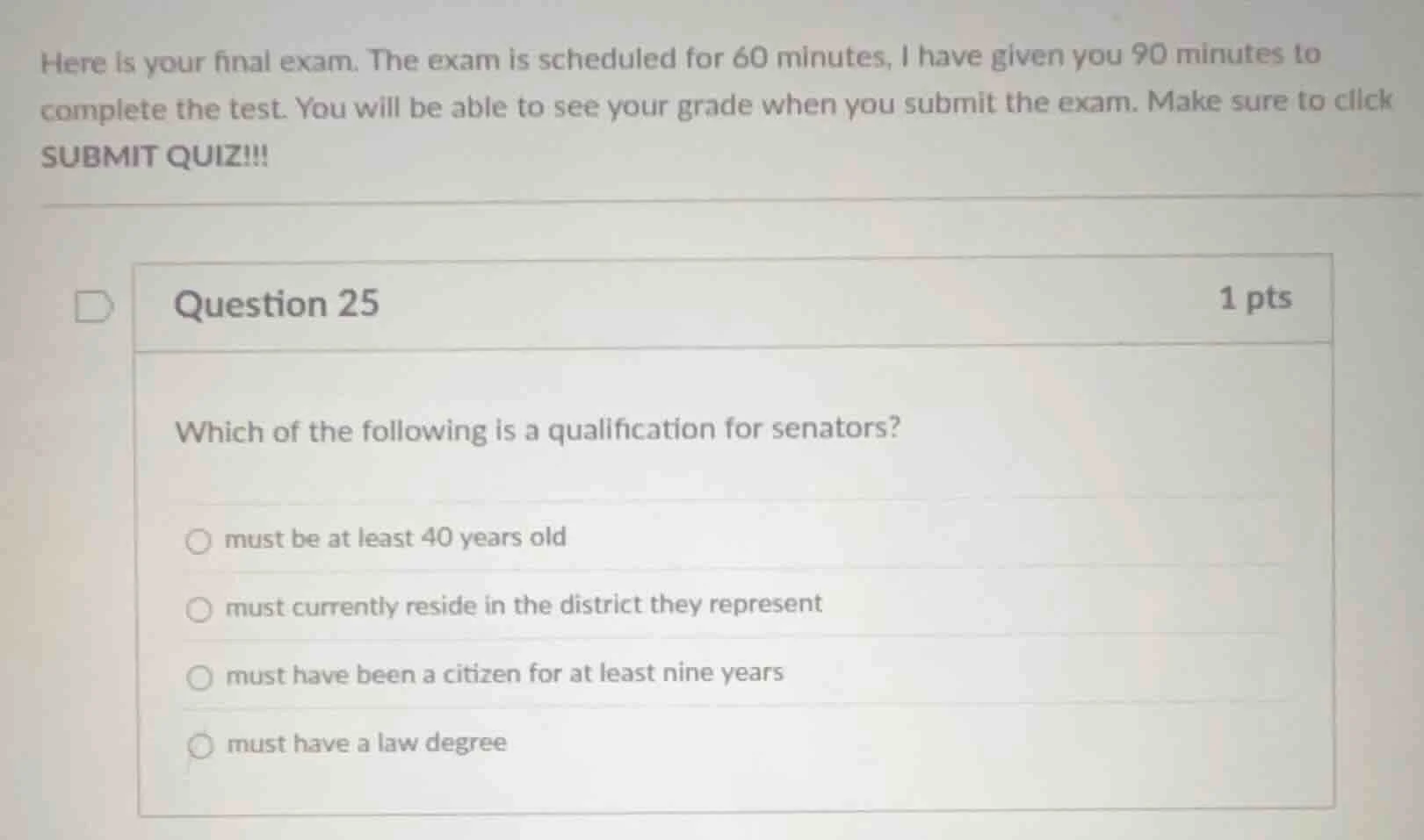 here is your final exam. the exam is scheduled for 60 minutes, i have g…