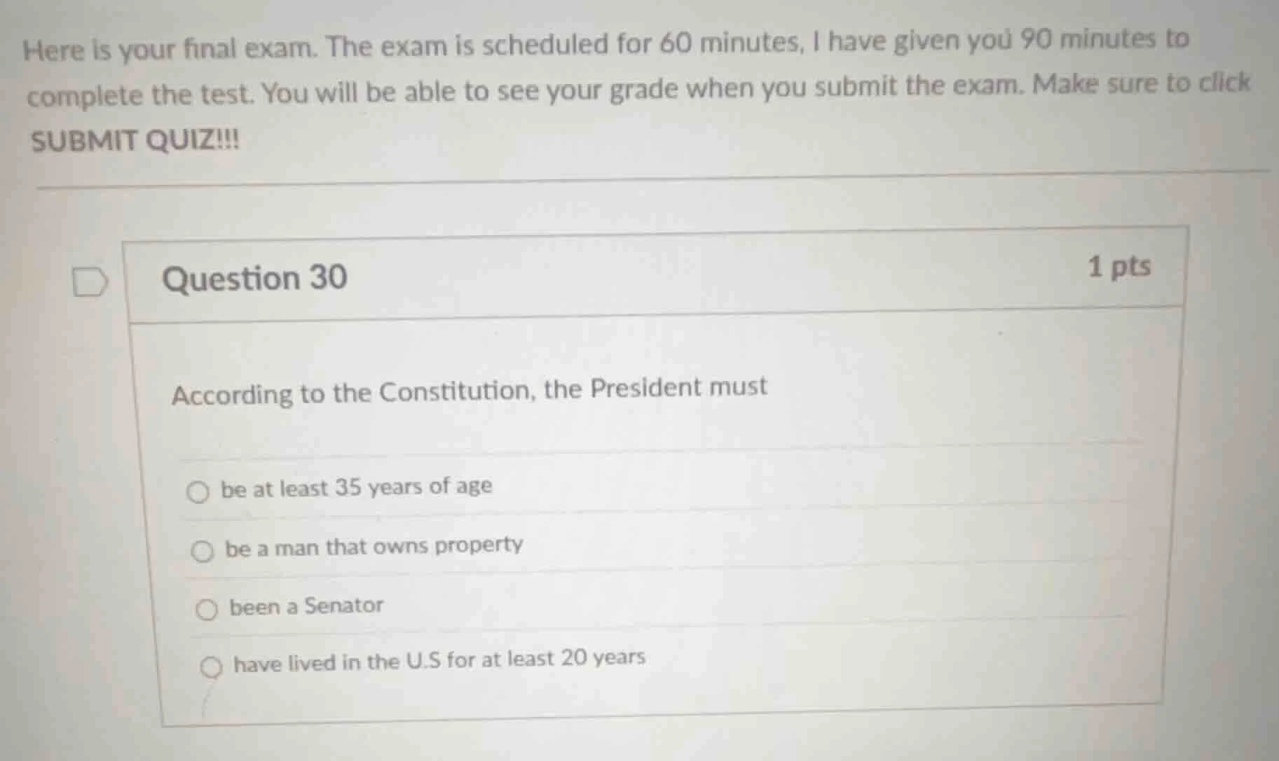 here is your final exam. the exam is scheduled for 60 minutes, i have g…