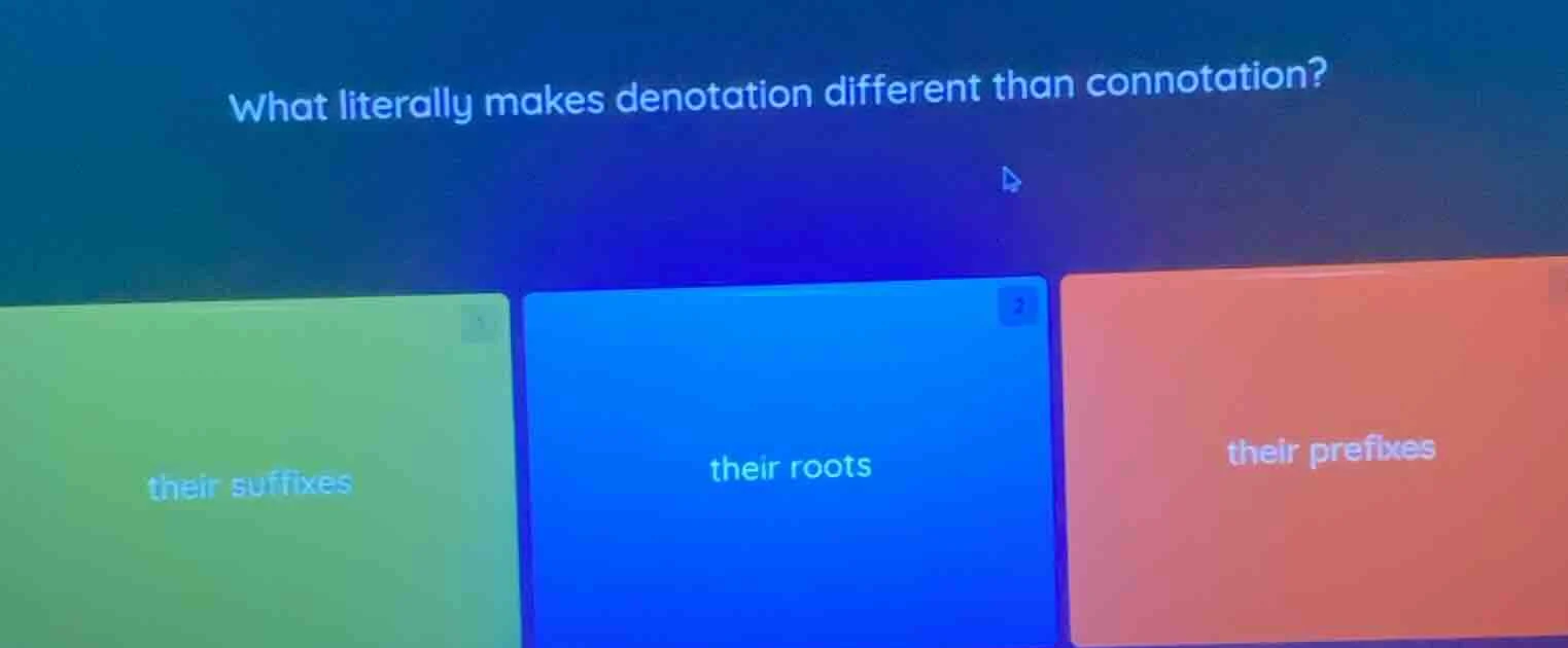 what literally makes denotation different than connotation? their suffi…