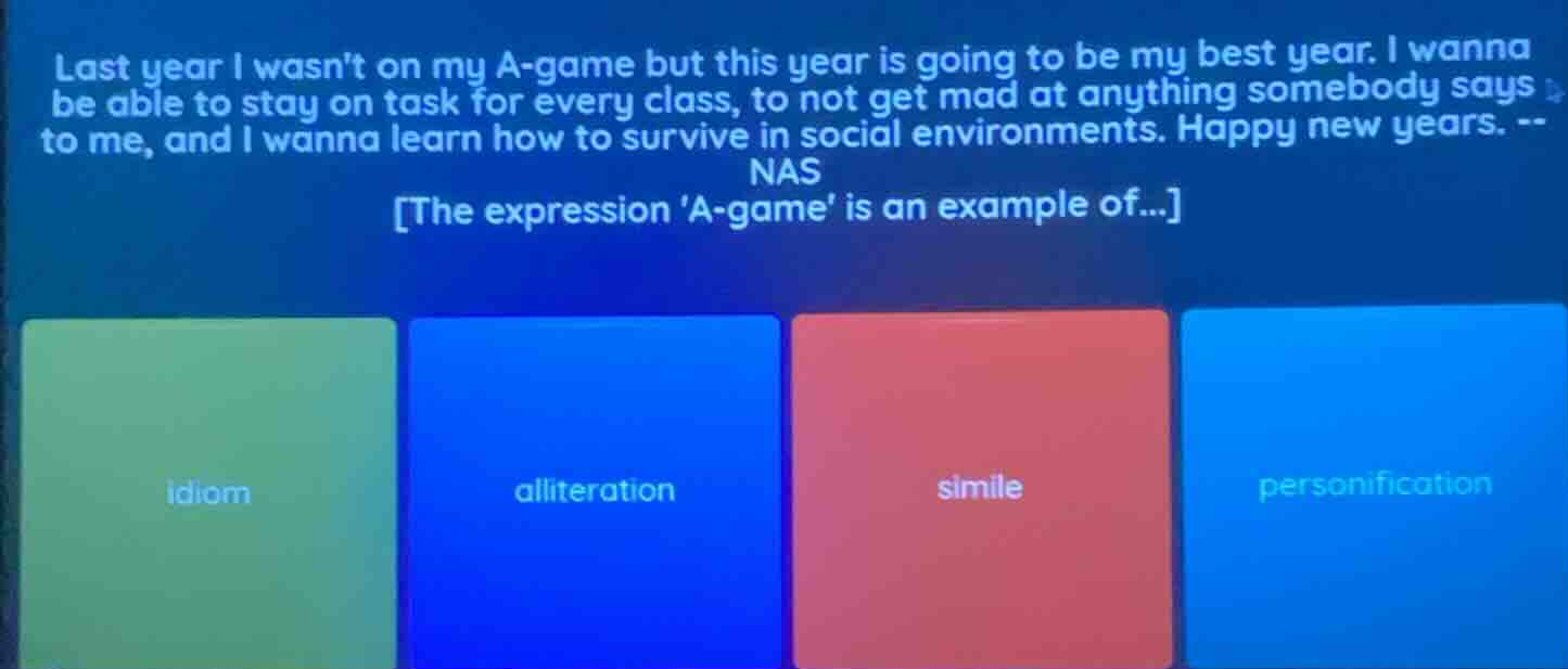 last year i wasnt on my a-game but this year is going to be my best yea…
