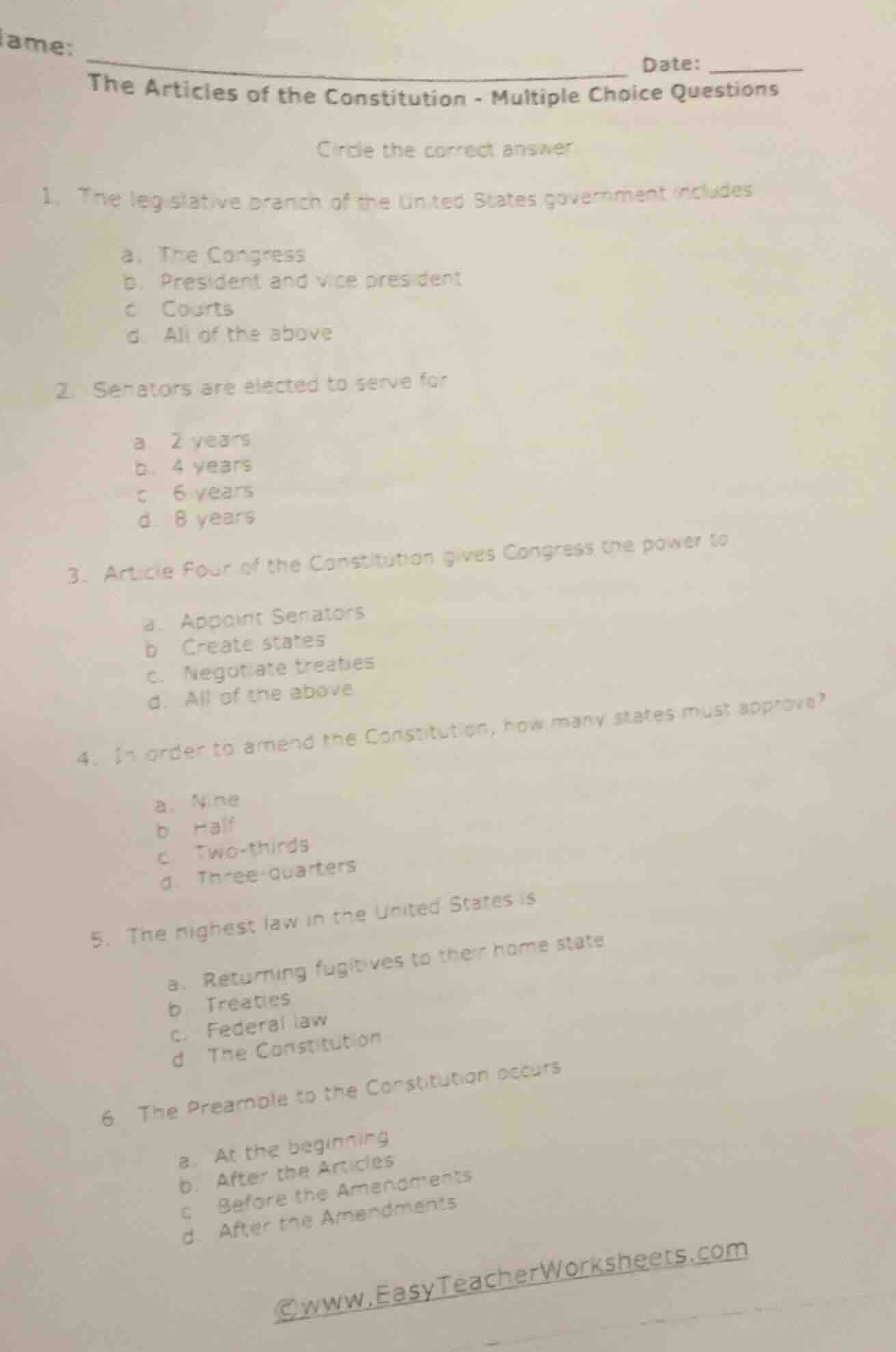 name: ______________________________ date: ______ the articles of the c…