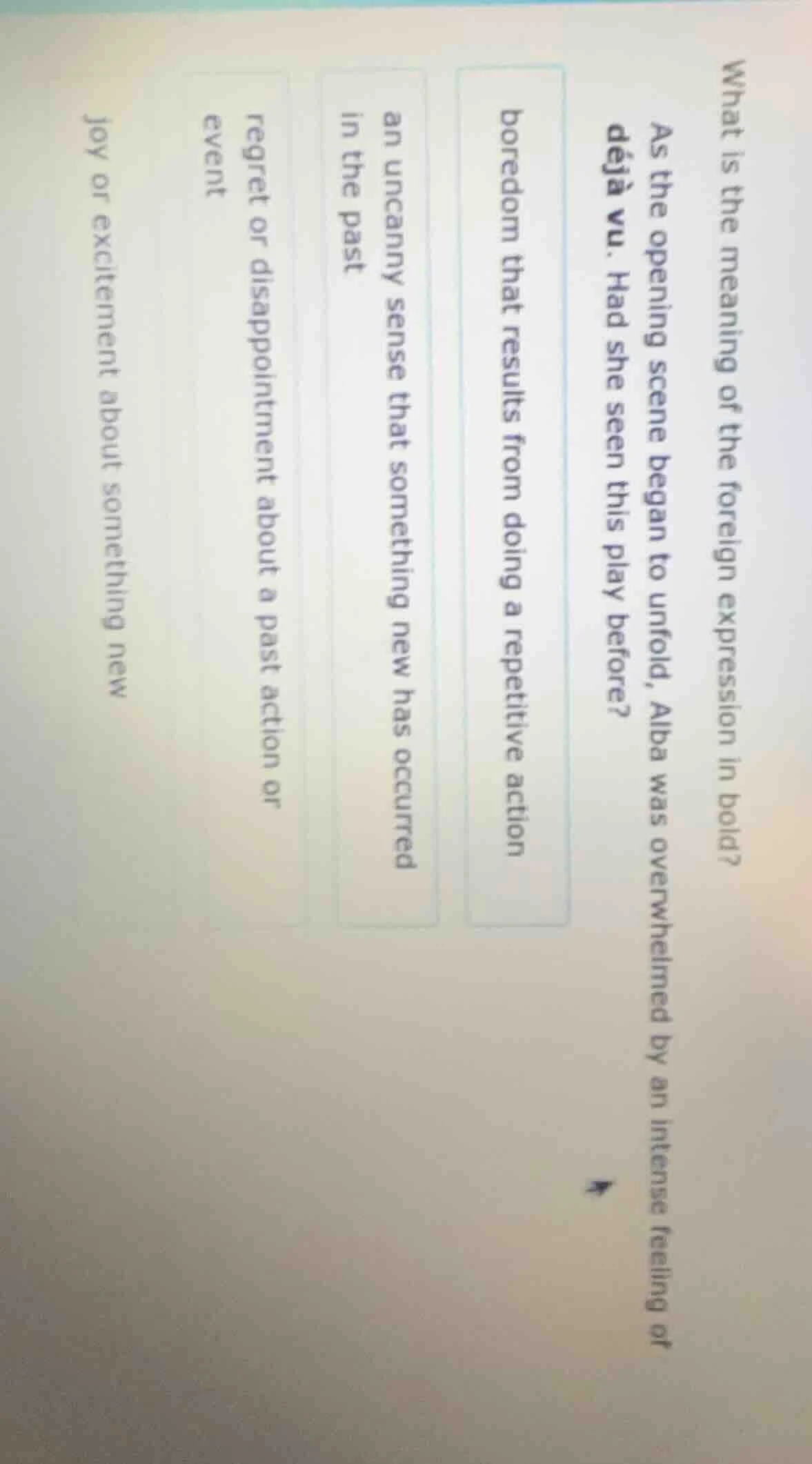 what is the meaning of the foreign expression in bold? as the opening s…