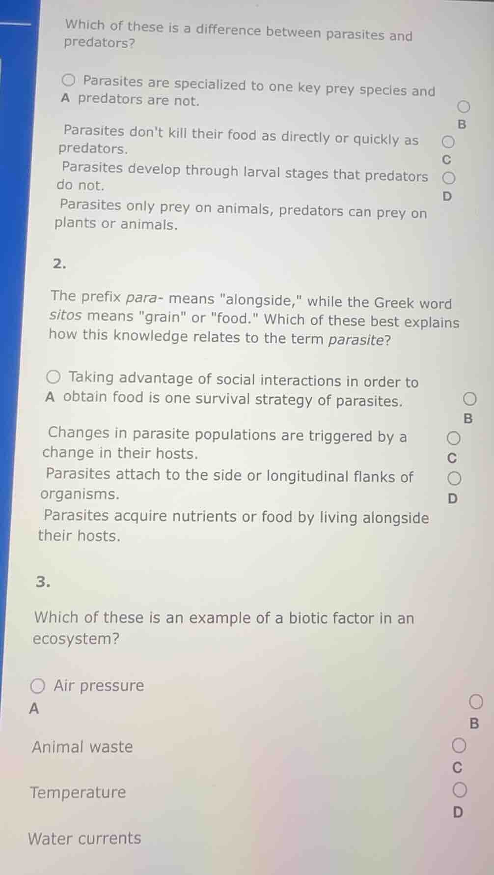 which of these is a difference between parasites and predators? a paras…