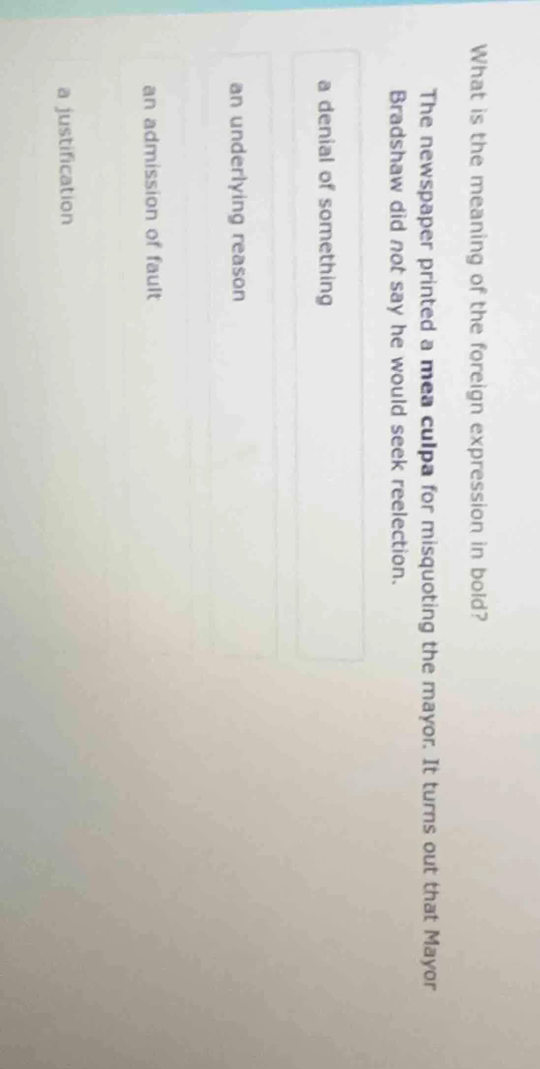 what is the meaning of the foreign expression in bold? the newspaper pr…