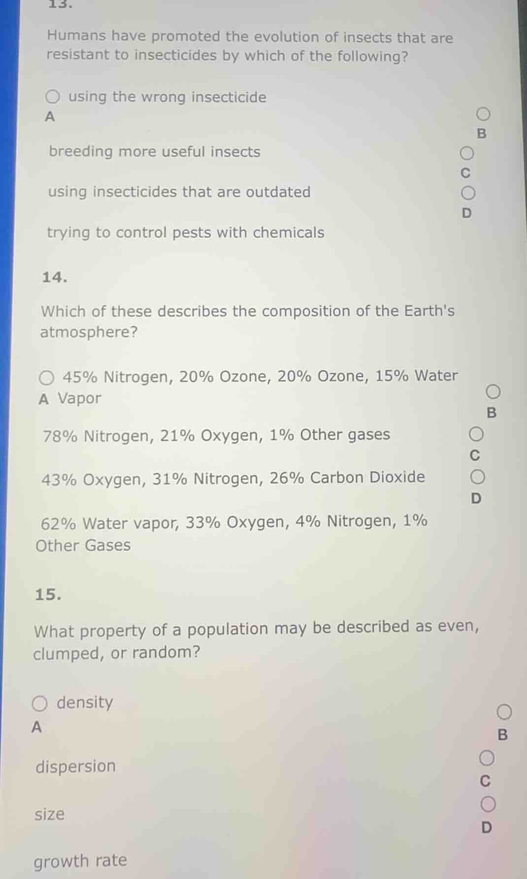 13. humans have promoted the evolution of insects that are resistant to…