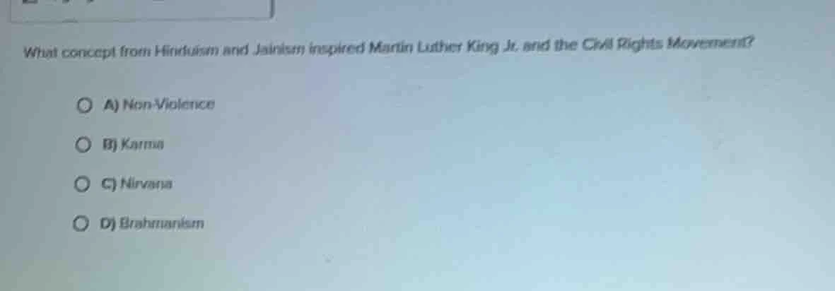 what concept from hinduism and jainism inspired martin luther king jr. …