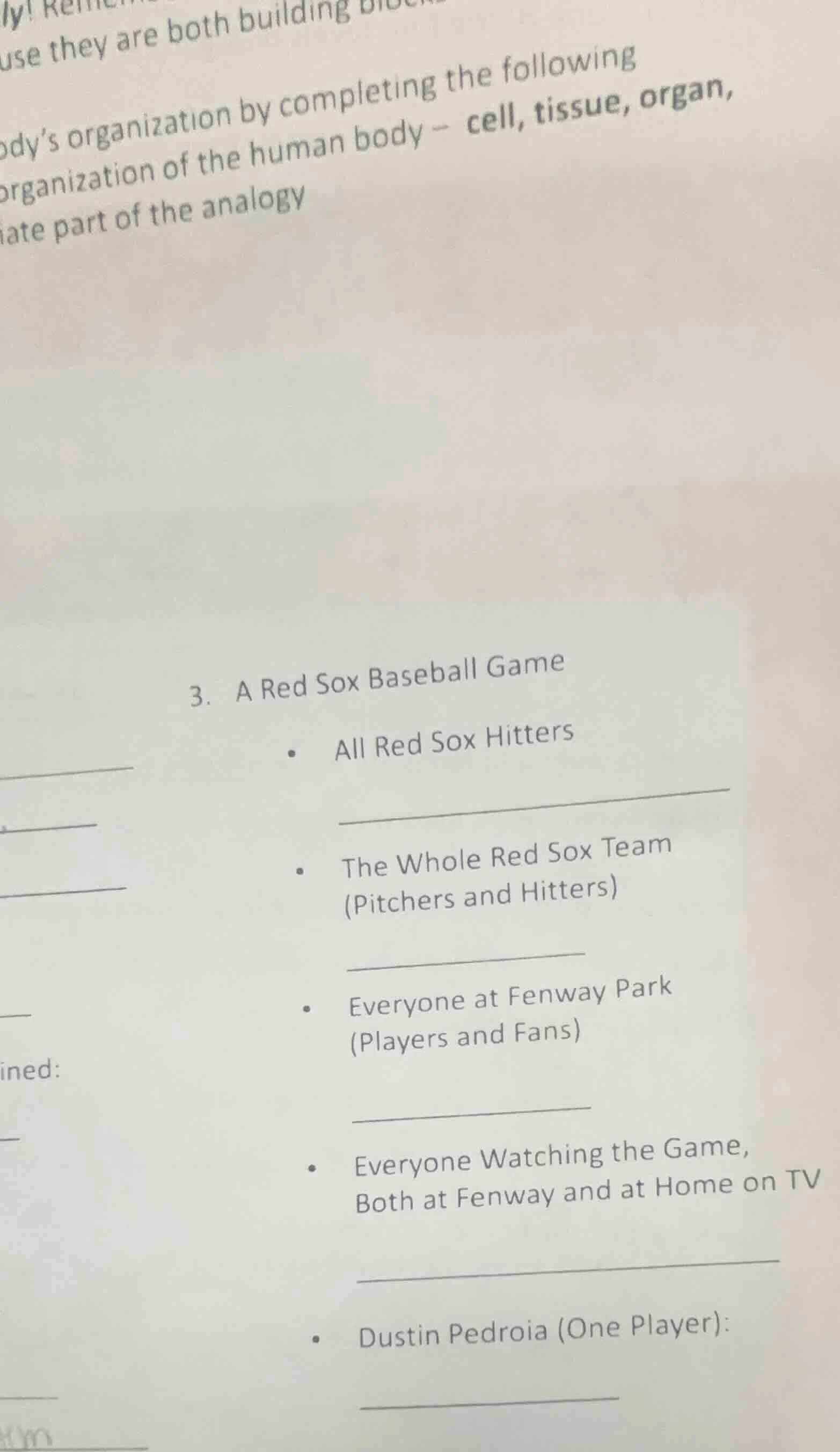 ody’s organization by completing the following organization of the huma…