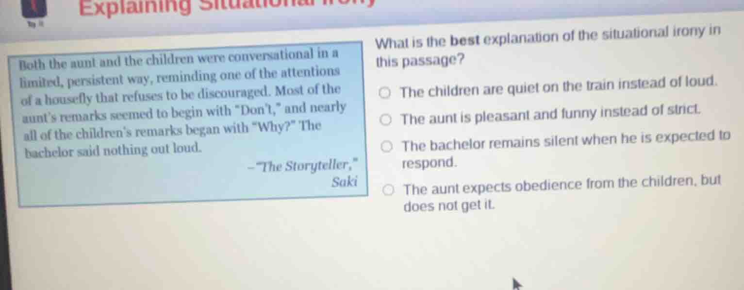 both the aunt and the children were conversational in a limited, persis…