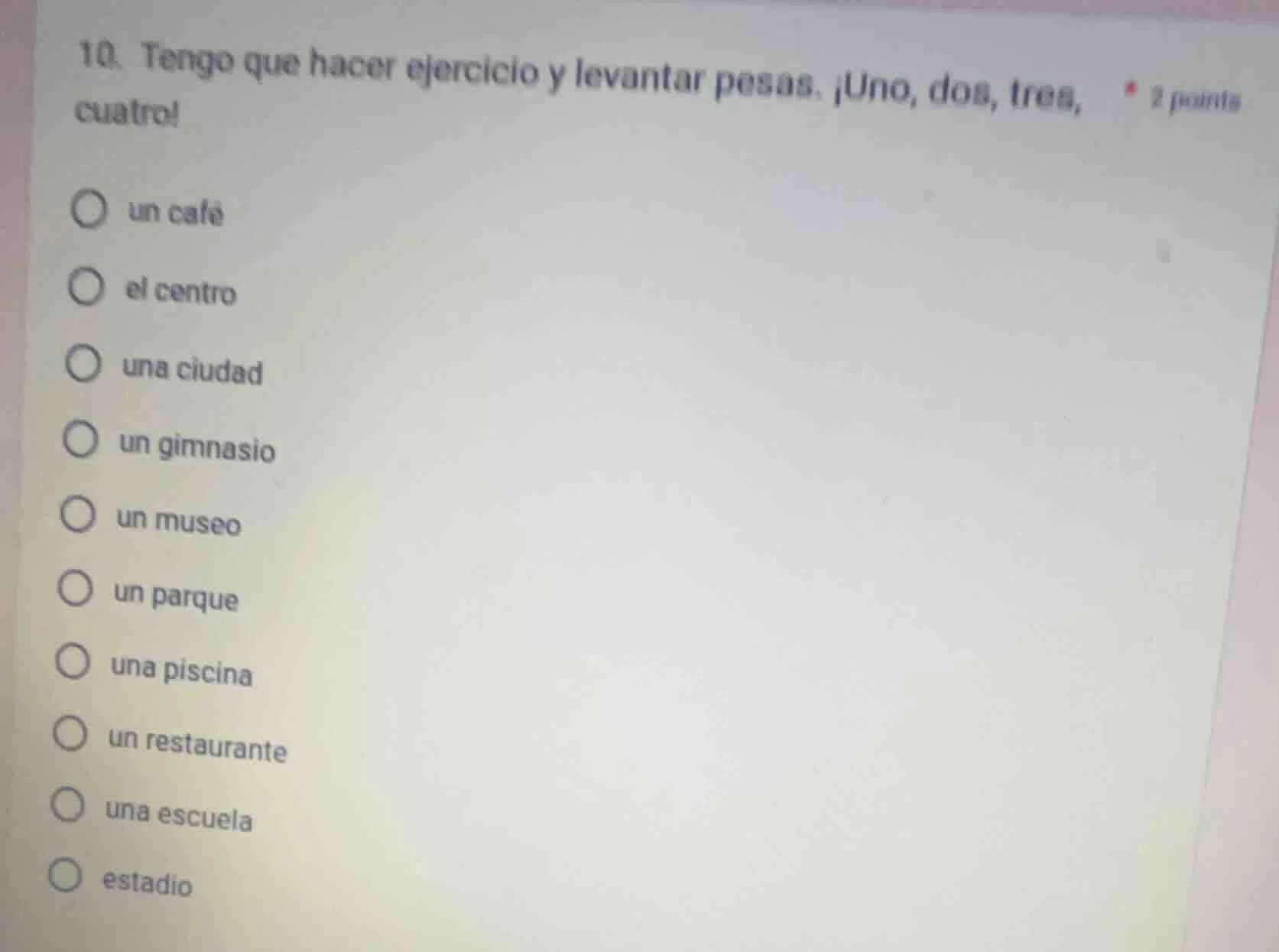 10. tengo que hacer ejercicio y levantar pesas. ¡uno, dos, tres, cuatro…