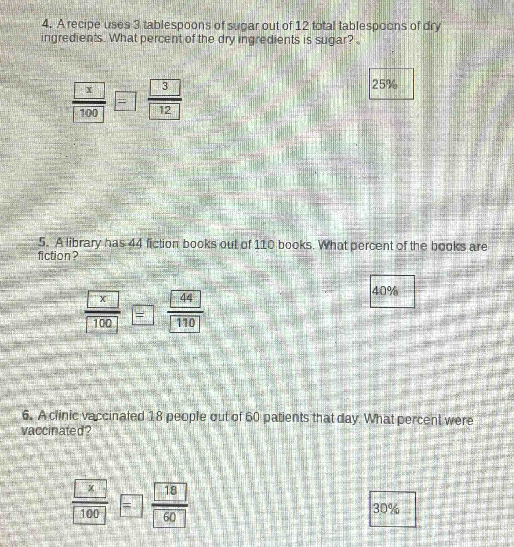 4. a recipe uses 3 tablespoons of sugar out of 12 total tablespoons of …