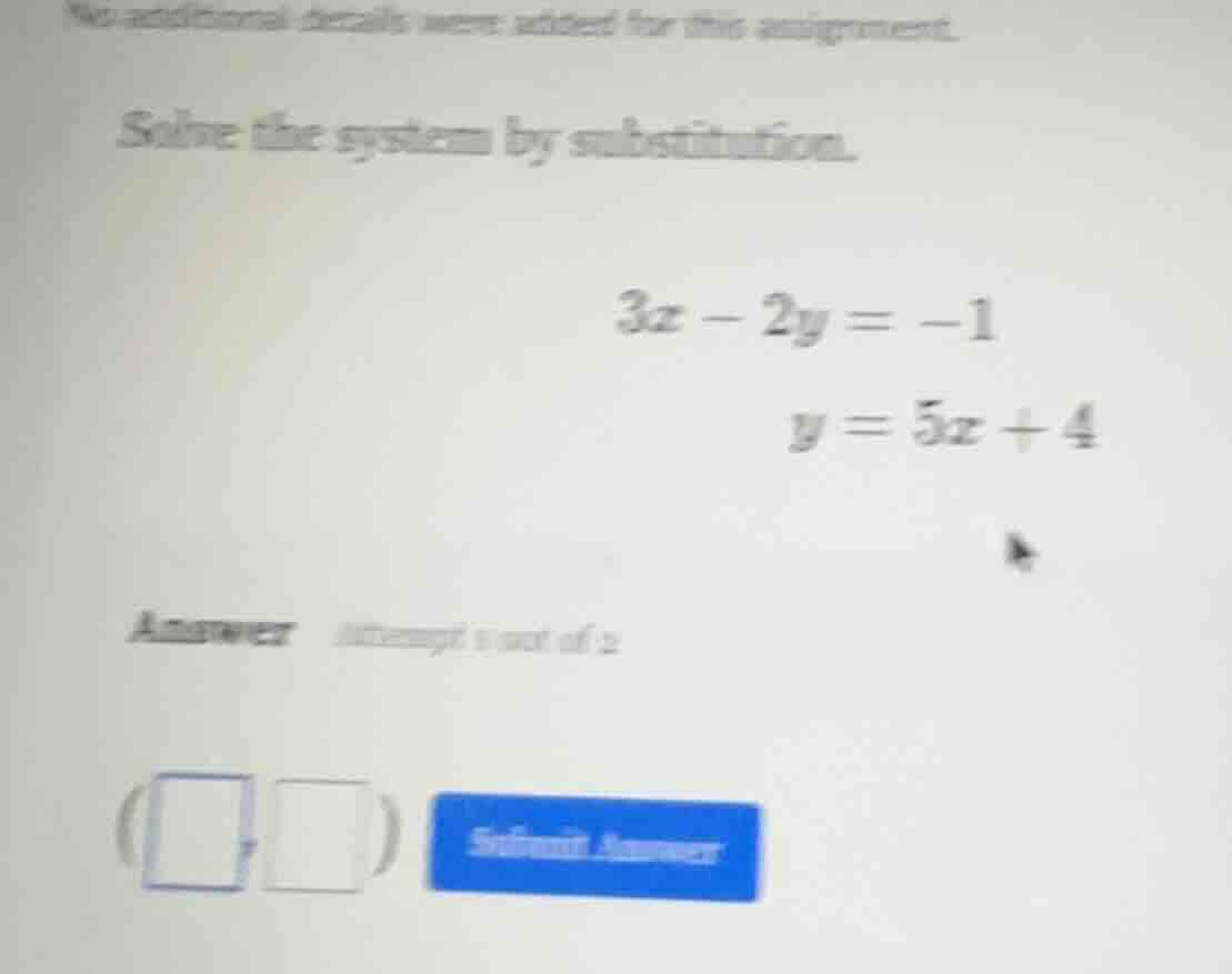 no additional details were added for this assignment. solve the system …