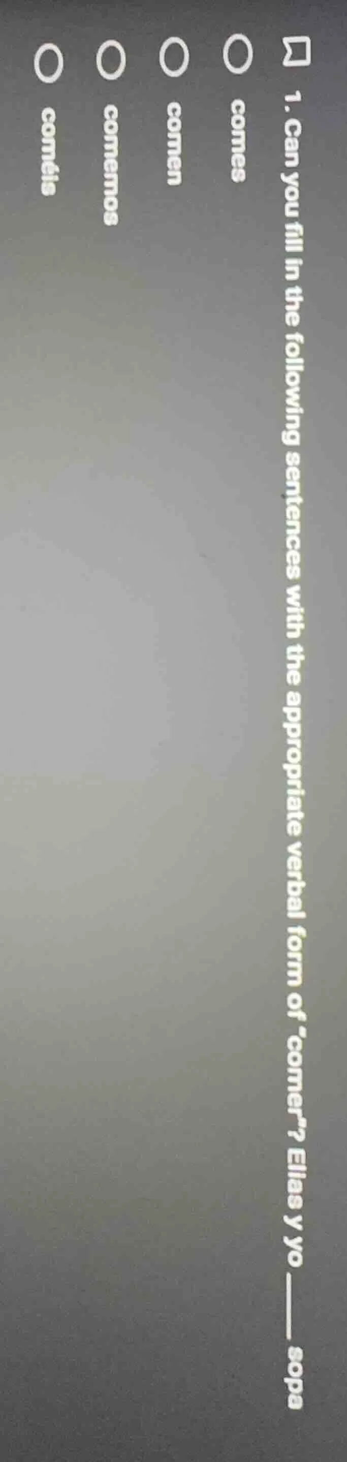 1. can you fill in the following sentences with the appropriate verbal …